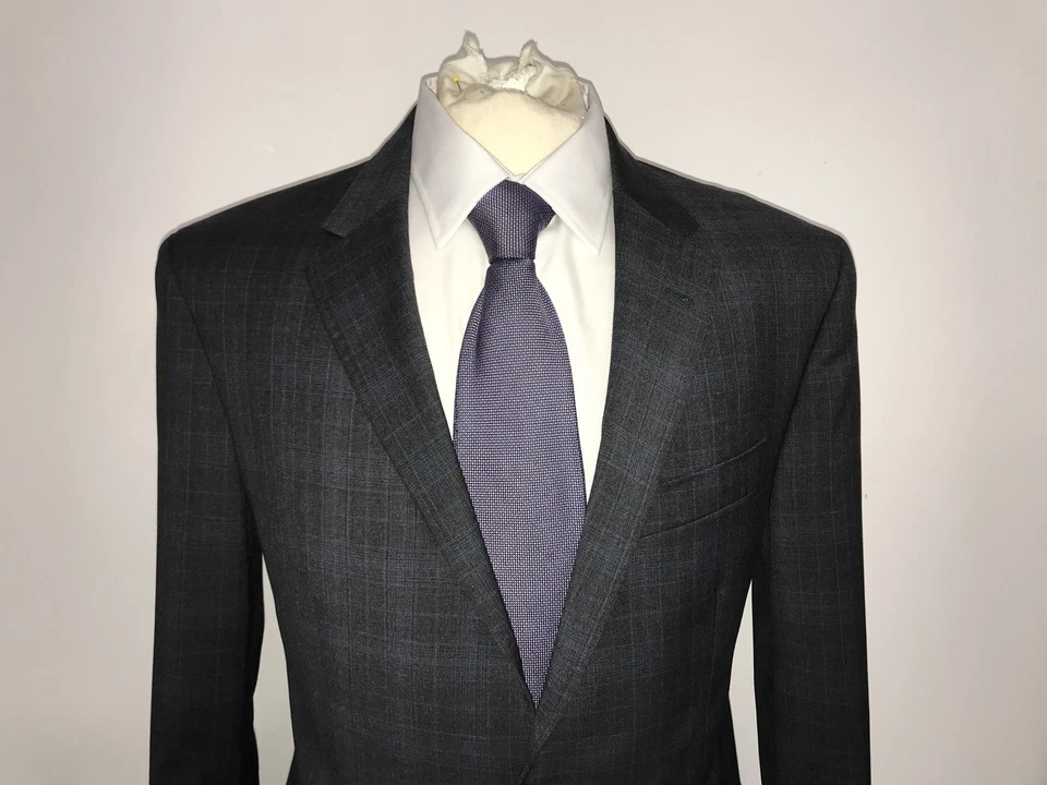PAUL SMITH - Mens GREY Checked WOOL SUIT - 40 Reg - W34 L32 - GORGEOUS - Image 3 of 4