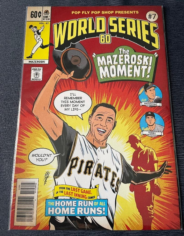 Bill Mazeroski  Pittsburgh Pirates Pop Fly Shop Art Print Daniel Horine 265/315