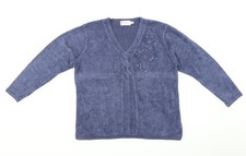 Womens UK Size L Reflect Collection Blue Pullover Sweatshirt