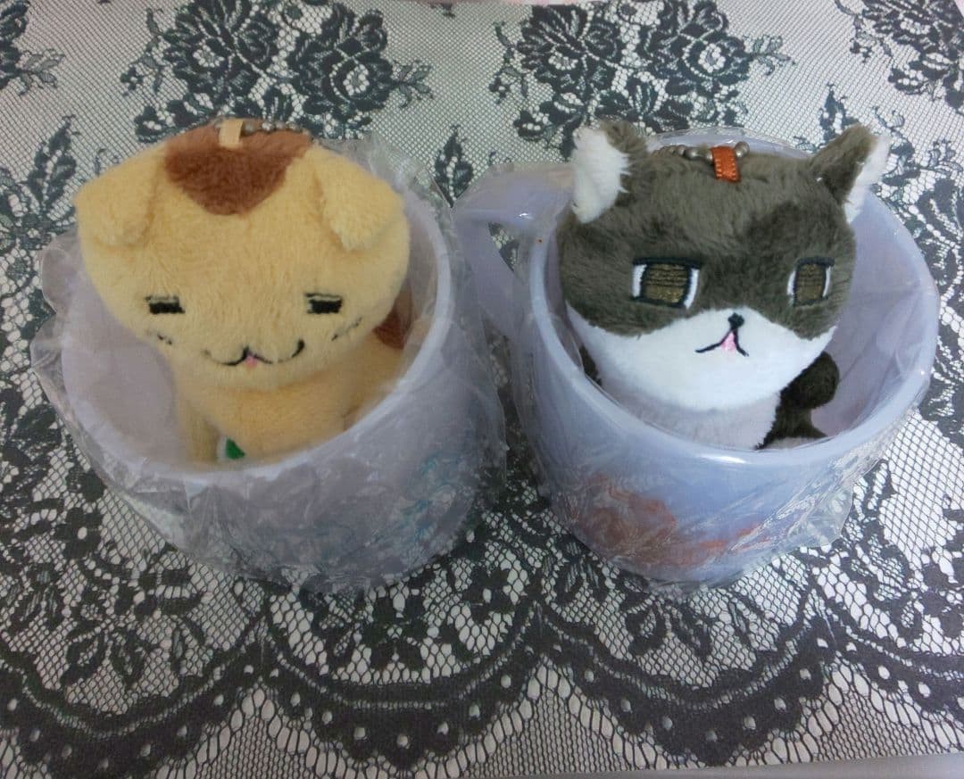 Hetalia Nekotalia Mascot Keychain Cup Set Italy Japan Limited