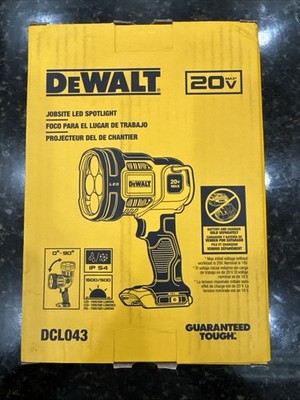 Brand NEW DeWalt DCL043 20V MAX LED Jobsite Spotlight 1500 Lumens (Tools ONLY)