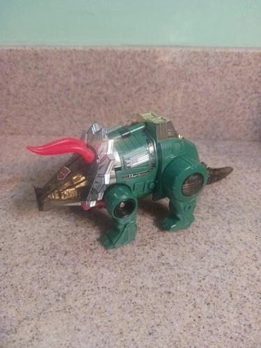 Transformers Vtg 1980s G2 Dinobot Slag Triceratops Autobot Figure Hasbro Green