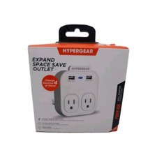 Multi Plug Outlet Extender With 2 USB-A Ports, 2 Outlets Wall Plug