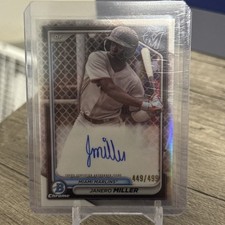 Janero Miller 2024 Bowman Chrome #CPA-JM 1st Bowman Auto Refractor /499