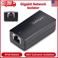 StarTech 1-Port Gigabit Network Isolator, In-line RJ45 Ethernet Coupler, TAA