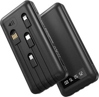Powerbank 26800Mah Mit 4 Integrierten Kabel, 22.5W Power Bank Usb C