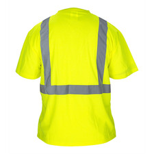 SAS Safety SS690-1659 CORP Yellow Safety Stripe T-ShirtLarge