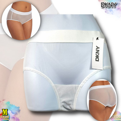 NWT DKNY Women's Size M Sheers Brief Underwear DK8195 White