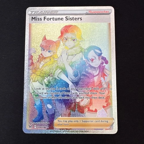 Pokémon TCG Miss Fortune Sisters Lost Origin 209/196 Secret Rare Holo