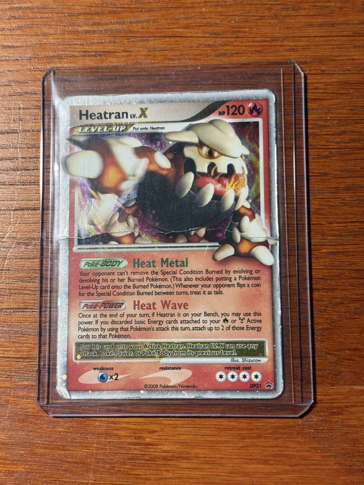 2008 Pokemon Heatran LV.X Diamond and Pearl DP31 Black Star Promo Holo MP