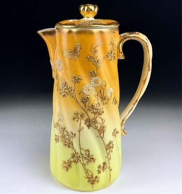 [Good condition] Old Nippon Kato Harumitsu Gold color decoration Butterfly
