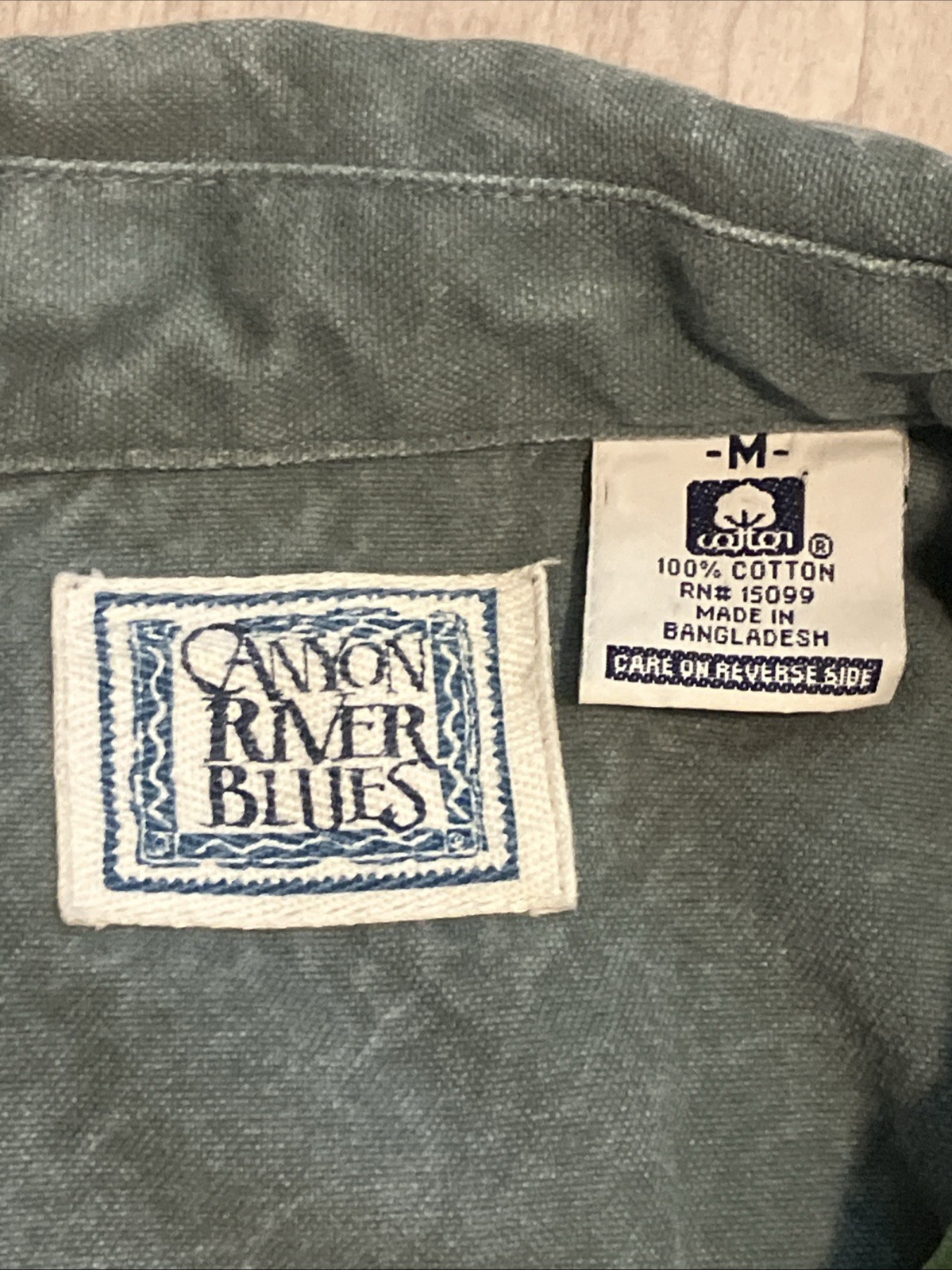 VTG Canyon River Blues Mens Jacket Size Medium Blue Green Corduroy Full Zip image 2