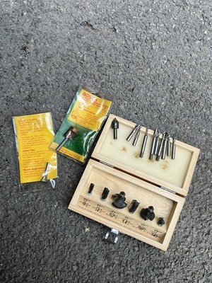 Bosch Fräser-Set 1/4 Zoll mit Hartmetall-Nutbohrer handlich wenig viel Holzarbeiten