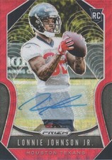 2019 Panini Prizm Football Card Rookie AUTO Red Wave #396 Lonnie Johnson Jr./149. rookie card picture