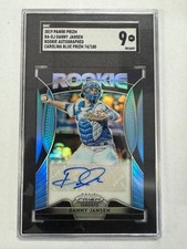 2019 PANINI PRIZM RA-DJ DANNY JANSEN ROOKIE AUTO BLUE PRIZM 74/100 SGC 9