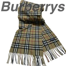 Burberrys Scarf Stole Wool Fringe Unisex Women Scarf LTD Original Collection VHT