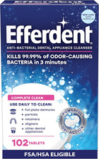 Denture Cleaner Tablets, Complete Clean, 102 ...