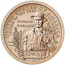 USA 1$ 2026 American Innovation IOWA NORMAN BORLAUG FATHER OF GREEN REVOLUTION