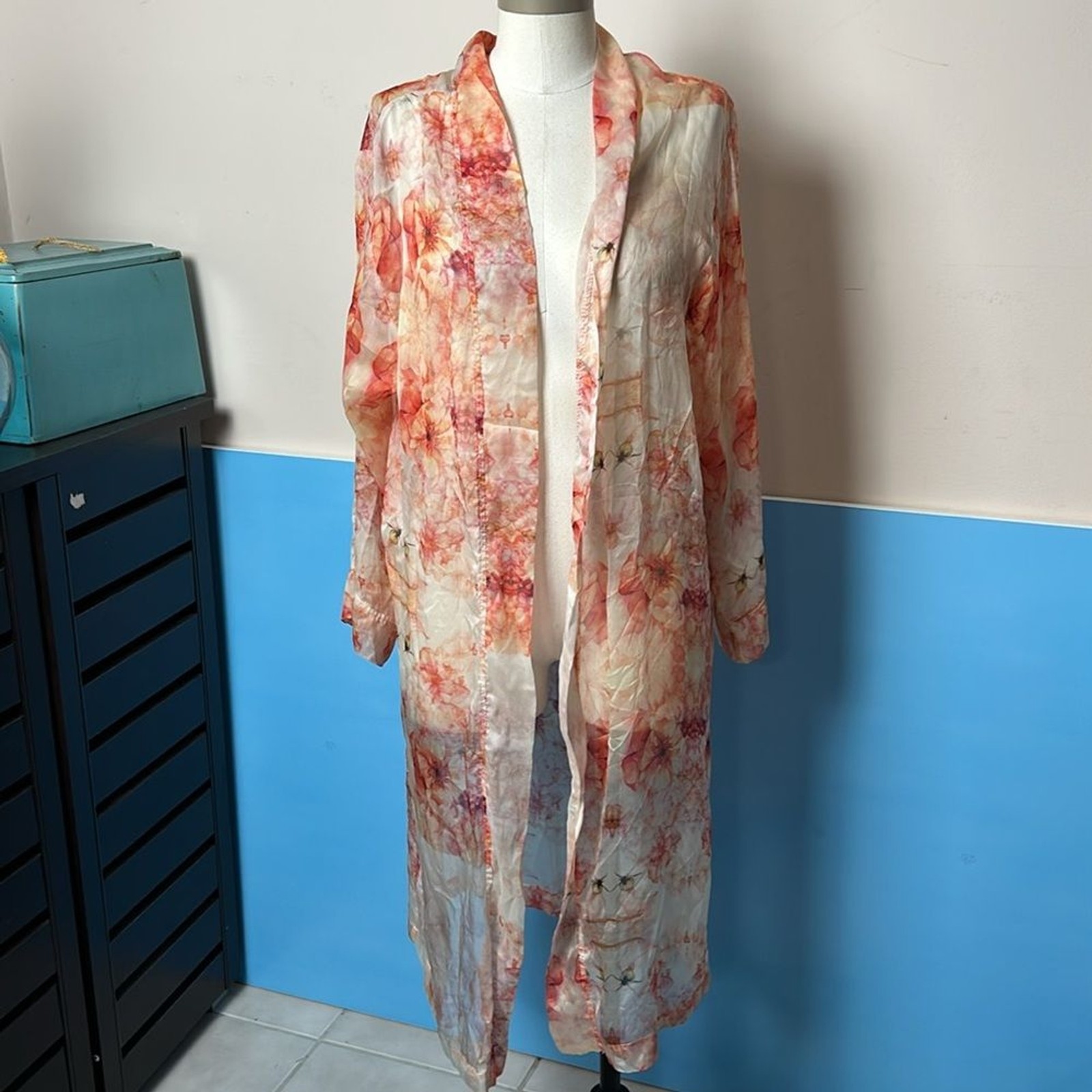 Betsy Moss Terry Duster Kimono: Chiffon oversized… - image 4