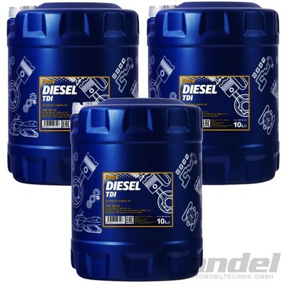 3x10 LITER SAE 5W-30 MANNOL DIESEL TDI MOTORÖL passend für VW BMW OPEL MERCEDES