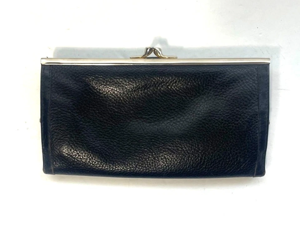 Cierre de billetera Bally completo de cuero granulado negro hecho en Italia Foto 2 de 4