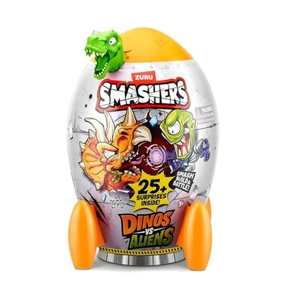 ZURU Smashers Dino vs Aliens Surprise Egg 25+ Surprises Smash Build & Battle Toy