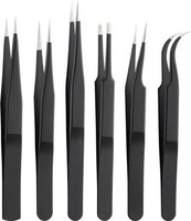 6-Teiliges Pinzetten Set Aus Rostfreiem Edelstahl Metall Zangen Zange