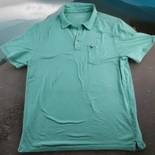 Vineyard Vines Whale Logo Green Pocket Polo Shirt Mens Large
