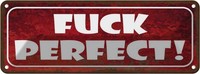Blechschild 10X27 Cm Fuck Perfect Dekoration Deko Geschenk Metall Schild