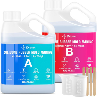 Silicone Mold Making Kit, 2.32Lb Super Elastic Liquid Silicone for Casting Resin