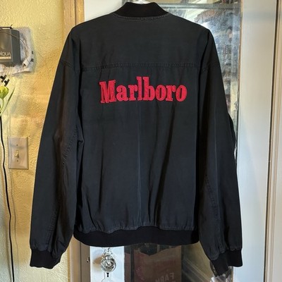 Vintage Marlboro Reversible Black/Red Embroidered Bomber Jacket XL