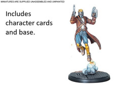Star Lord model, card and base Marvel Crisis Protocol Guardians of the Galaxy