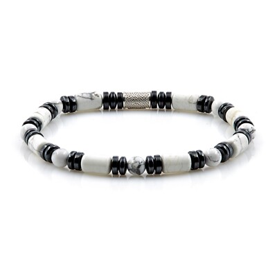 Perlenarmband White Turquoise Perlen 6mm Pearl 925 Sterling Silber Bracelet
