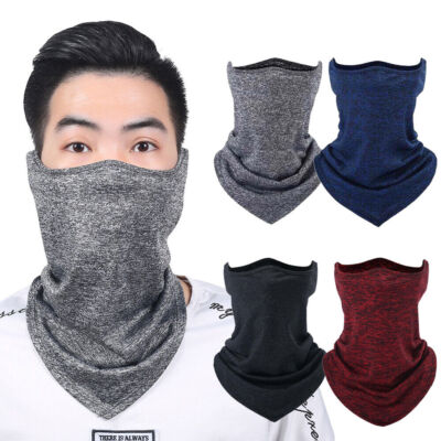Mens Half Face Mask Scarf Balaclava Windproof Neck Gaiter Motorcycle  Cycling US