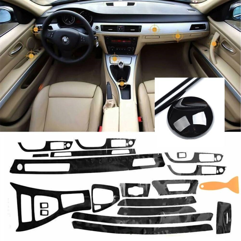 Gloss Black Interior Glossy Wrap Trim Aufkleber Für BMW 3er E90 05-12 Teile