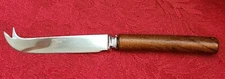 Vintage Serrated Cheese Knife Wood Handle Stainless Blade 8" Kitchen Cutlery Bar