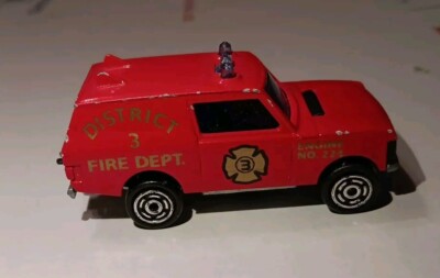Majorette Range Rover District 3 Fire Dept. No. 246 1/60 Scale. 1980s Toy