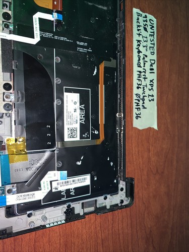 UNTESTED Dell XPS 13 9350 13.3” Palmrest Touchpad Backlit Keyboard PHF36 0PHF36 - Photo 9/12