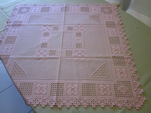 Hardanger Handarbeits Mitteldecke ca.60x60cm