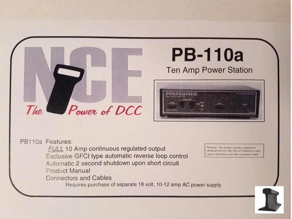 NCE Nuevo 2025 PB-110a 10 Amp Power Station Booster ~ Bucle Inverso ~ Cortocircuito Foto 2 de 2