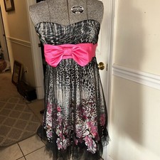 Windsor Cheetah Print Sweetheart Mini Dress Dark Romantic Fairy Grunge Valentine