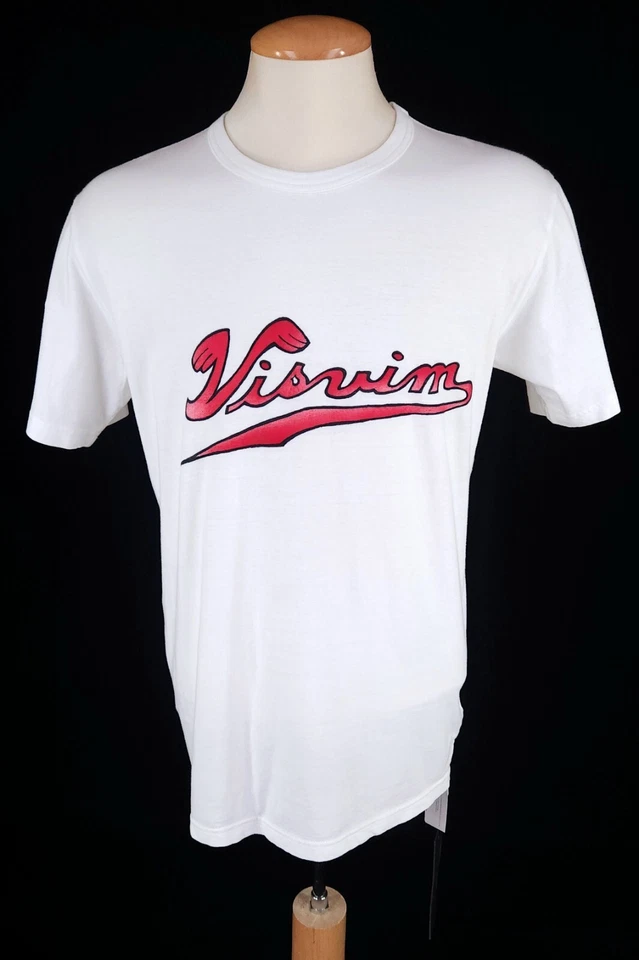 Camiseta Jersey Algodón Estampado Logo Visvim Talla M Blanca Roja Para Hombre Nueva Con Etiquetas Foto 2 de 4