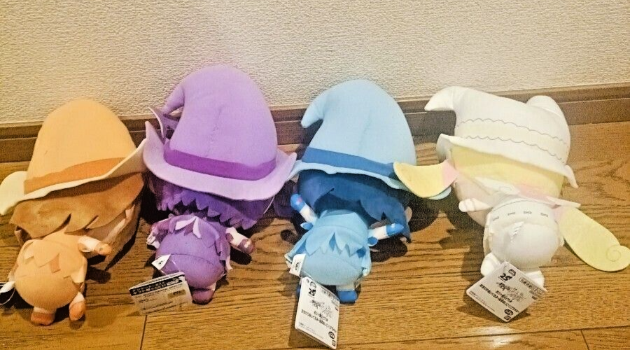 doremi様 Ojamajo Doremi Sitting Plush Doll Onpu Hazuki Aiko Hana-chan Set 4