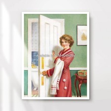 Bathroom Vintage 50s 1950s Fifites Retro Art Print Poster Wall Decor A4 A3 A2 A1