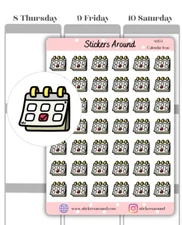 Calendar Icon Planner Sticker , Calendar & Bullet Journal Stickers