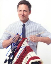 SETH MEYERS SIGNED 8X10 PHOTO AUTHENTIC AUTOGRAPH LATE NIGHT NBC COA A
