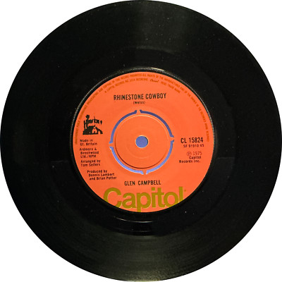 GLEN CAMPBELL ~ Rhinestone Cowboy / Lovelight ~ Capitol Records ‎CL ...