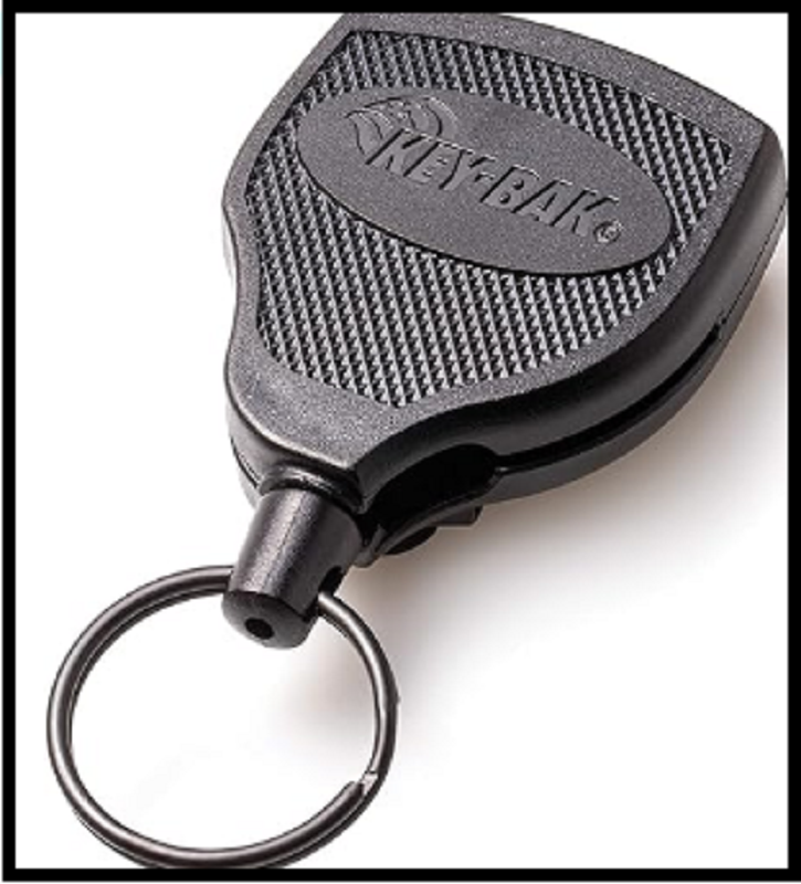 Lucky Line Portachiavi Retrattile Super 48 - Modello 43651 - Custodia In Policarbonato Con Cavo In Kevlar Da 121,9 Cm - Clip A Molla Sicura
