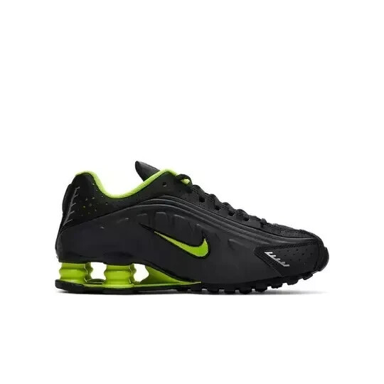 Nike Shox R4 GS CW2626 002 Black/ Volt Anthracite Size 4 Youth