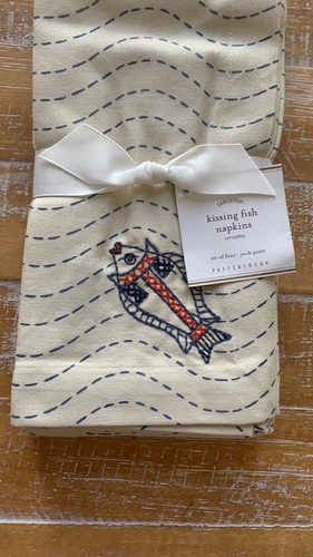 Pottery Barn Kissing Fish Napkins - Thumbnail 5